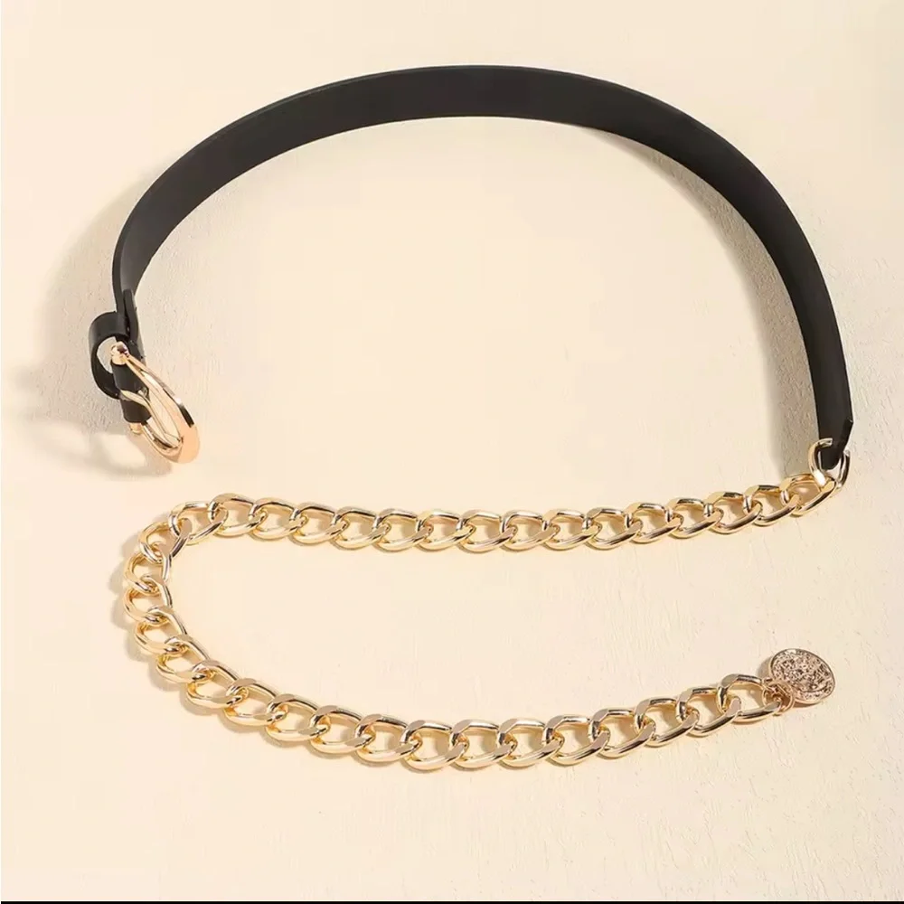 NWT - Chain BELT - Black & Gold - Adjustable - Stylish - Luxury - Business - Picture 4 of 7